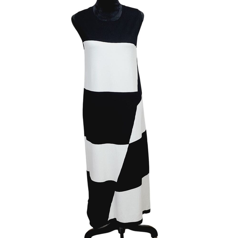 525 America Color Blocked Knit Sweater Dress Midi  Women Size M **NWT**